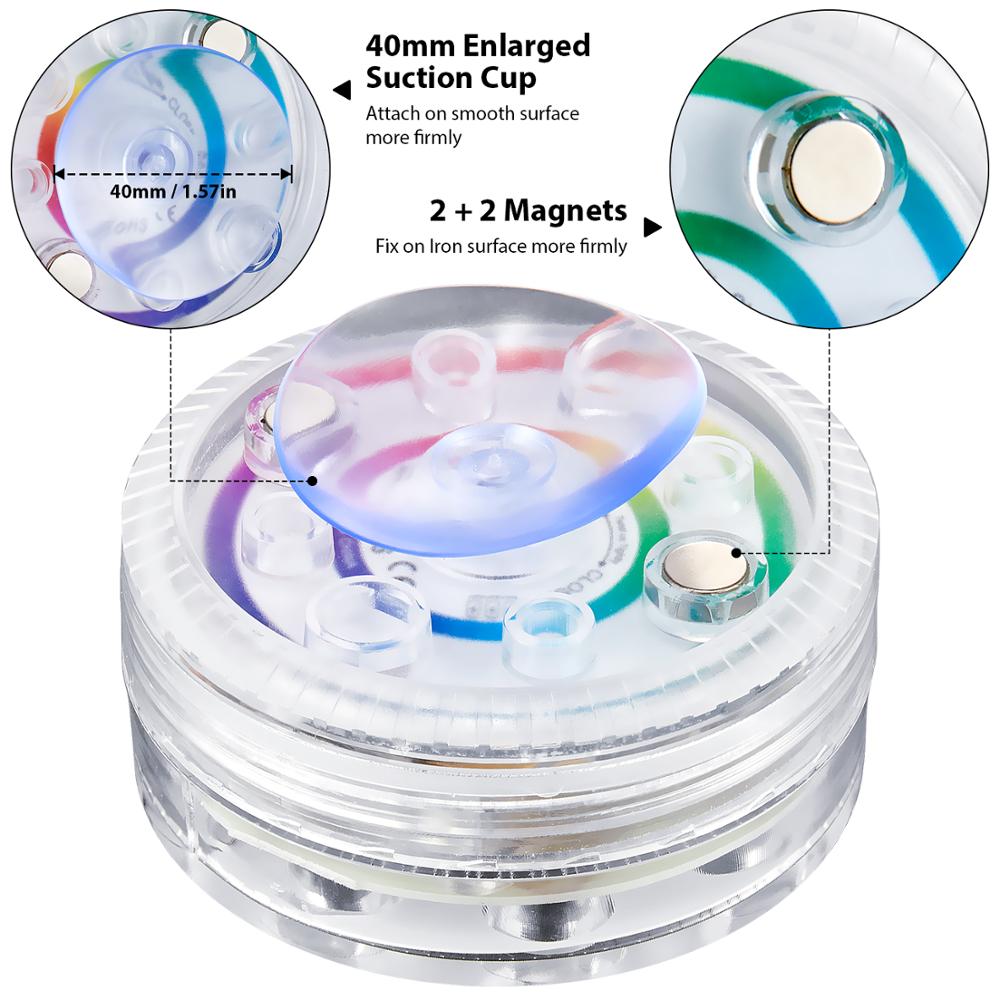 IR remote distance Magnetic Submersible 13 Led Light Outdoor Pond Fountain Vase Garden Swimming Pool Underwater Night Lamp