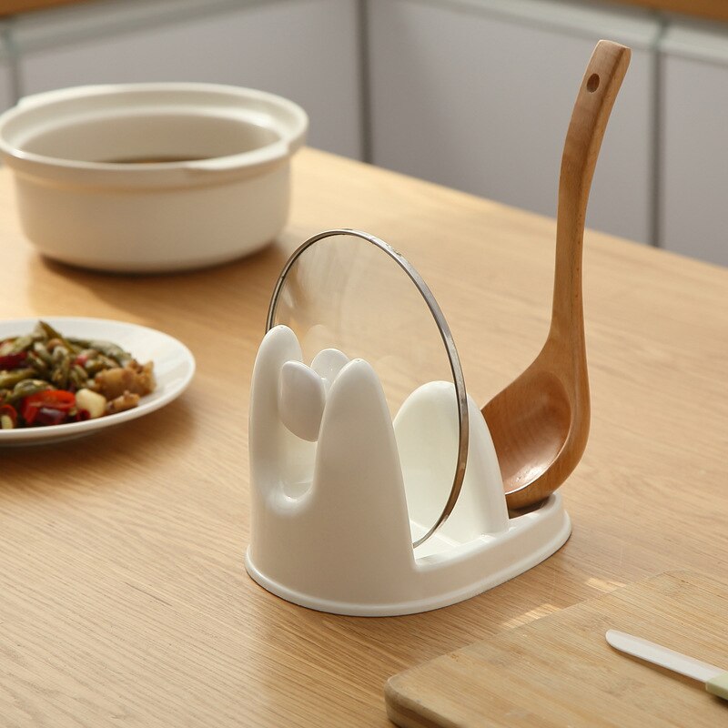 Multi-functional Pot Lid Shelf Sillicone Organizer Spatula Holder Racks Pot Lid storage pad Kitchen Storage Shelf