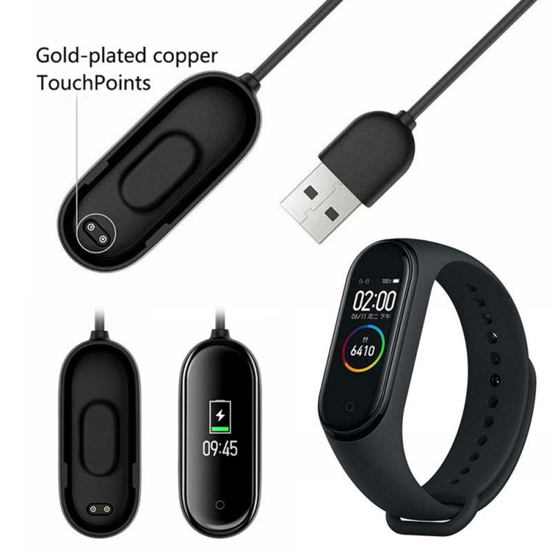 1m/20cm câble de charge pour Xiaomi Mi Band 4 Bracelet intelligent de remplacement pince USB TPE chargeur Dock directe accessoires intelligents