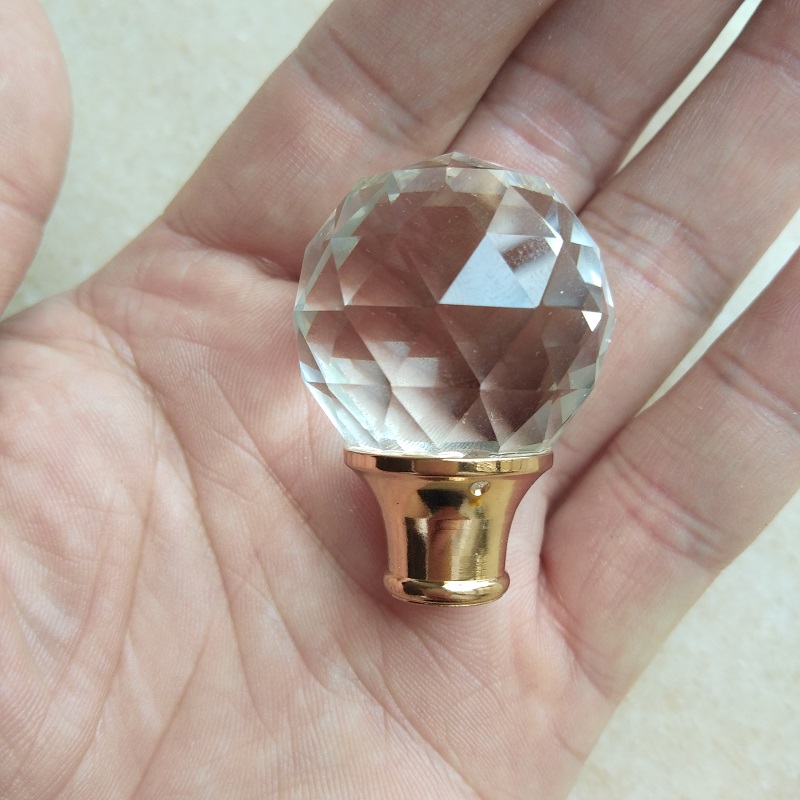 2 stuks/partij 30mm facet crystal ball met M10 houder voor decorating tafellamp deel of Lade decor verlichting accessoires