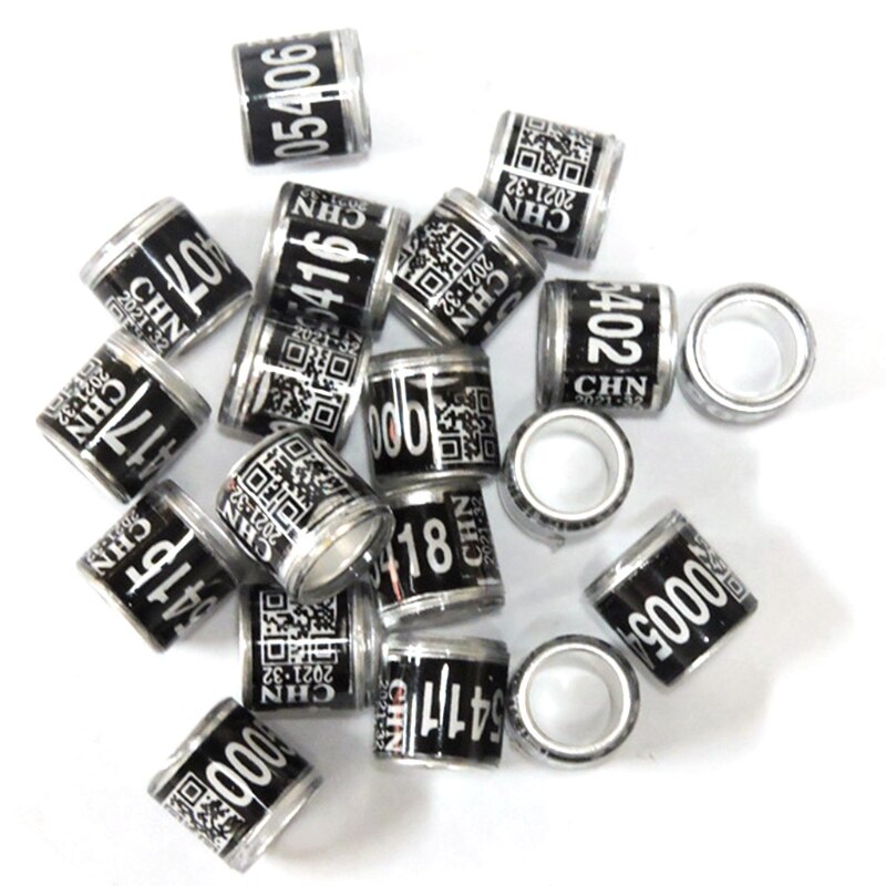 100 Pcs Colorful Color Mixing Pigeon Bands Bird Foot Ring Species Identify Train M68E