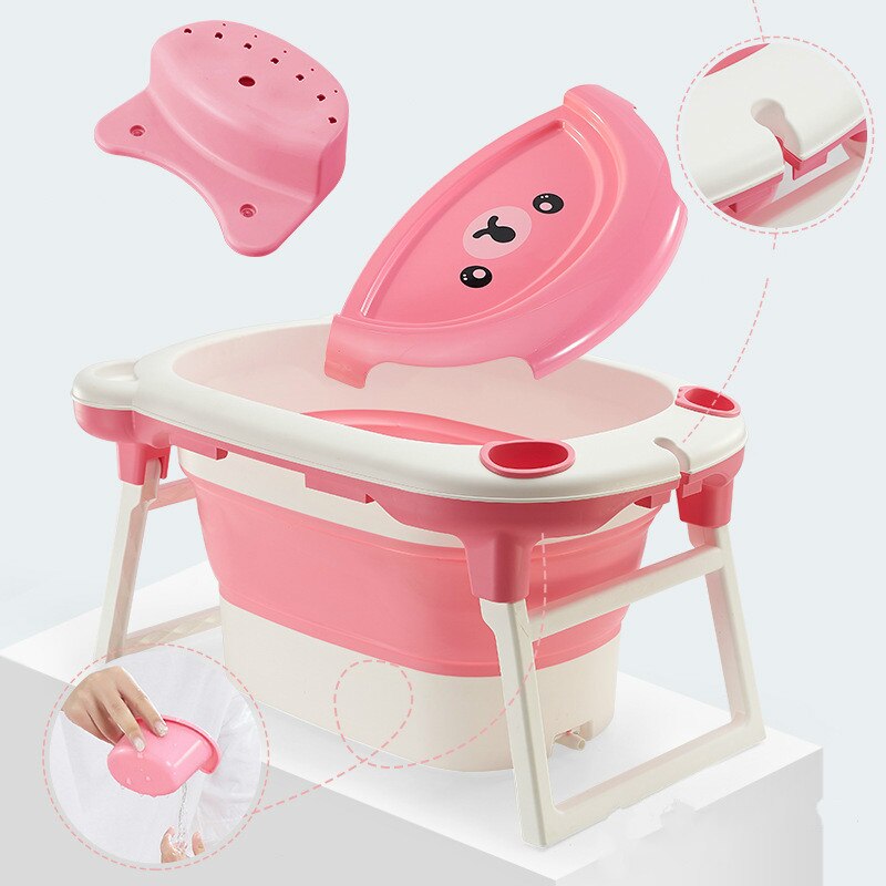 Douche de bébé Portable en Silicone pour enfants, accessoires de baignoire pliables, bassin antidérapant, produits pour -nés