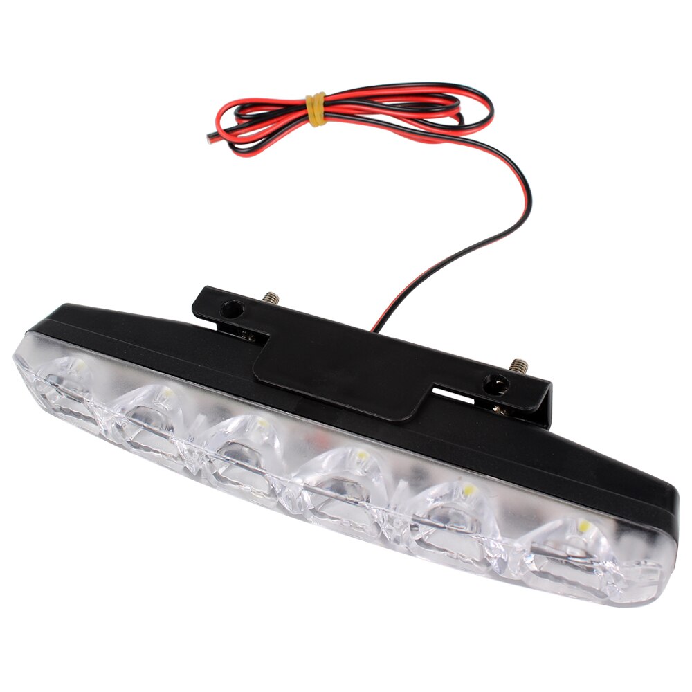 2 uds DRL luces de circulación diurna de coche luz diurna coche estilo luz diurna 6 LEDs Super brillante