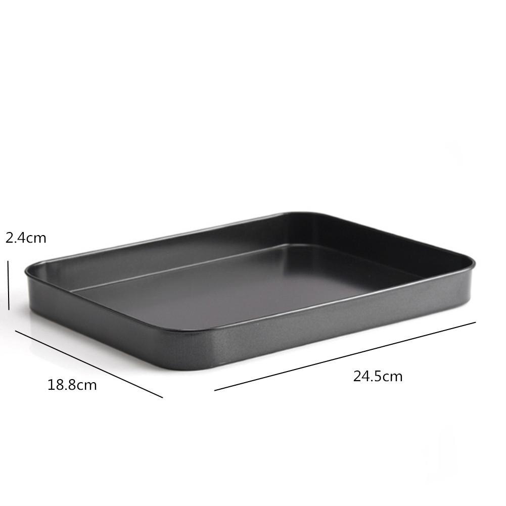 Studyset 10Inches Zwarte Non-stick Rechthoek Carbon Staal Taart Brood Bakplaat