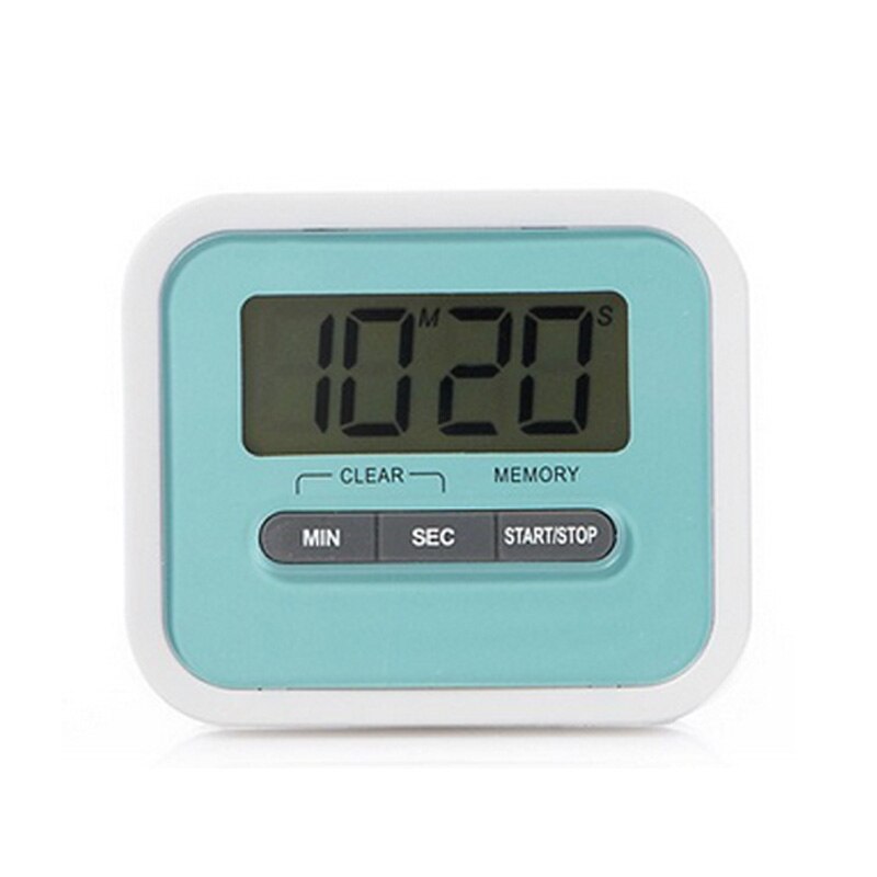 5 color Magnetic LCD Digital Kitchen Countdown Timer Alarm Kitchen Timer Practical Cooking Count Up Timer Loud Alarm Clock: blue