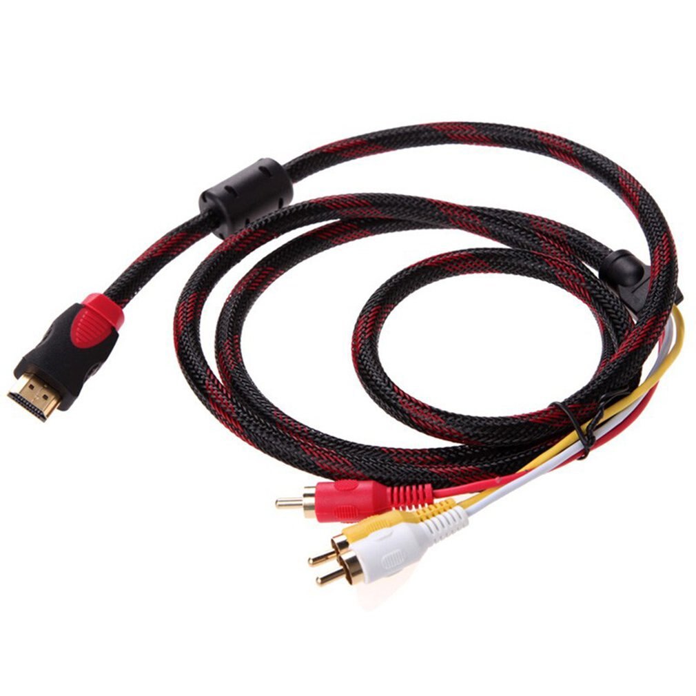 Do 3 RCA Audio wideo audiowizualnym konwerter kabel Adapter HDTV 1080 znakomicie zaprojektowany trwałe z wejściem HDMI, mężczyzna ONLENY
