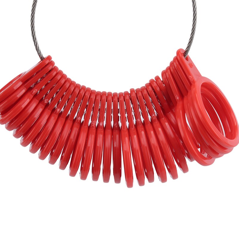 Jewellery Tools Ring Size Mandrel Stick Finger Gauge Ring Sizer Measuring Jewelry Tool Set Top Jewelry Tools: red