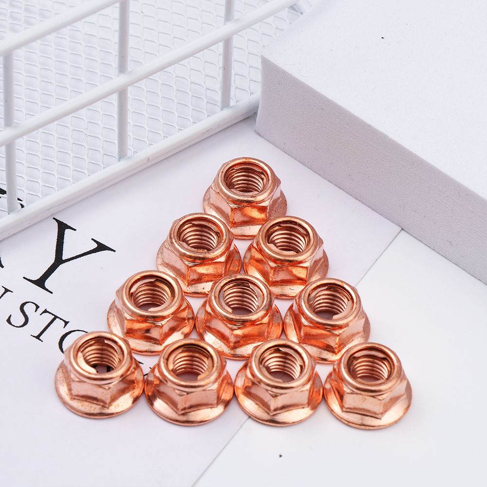 Écrou M8 en cuivre haute température, outil de , 8mm, kg d'accès flashé, 12 pièces