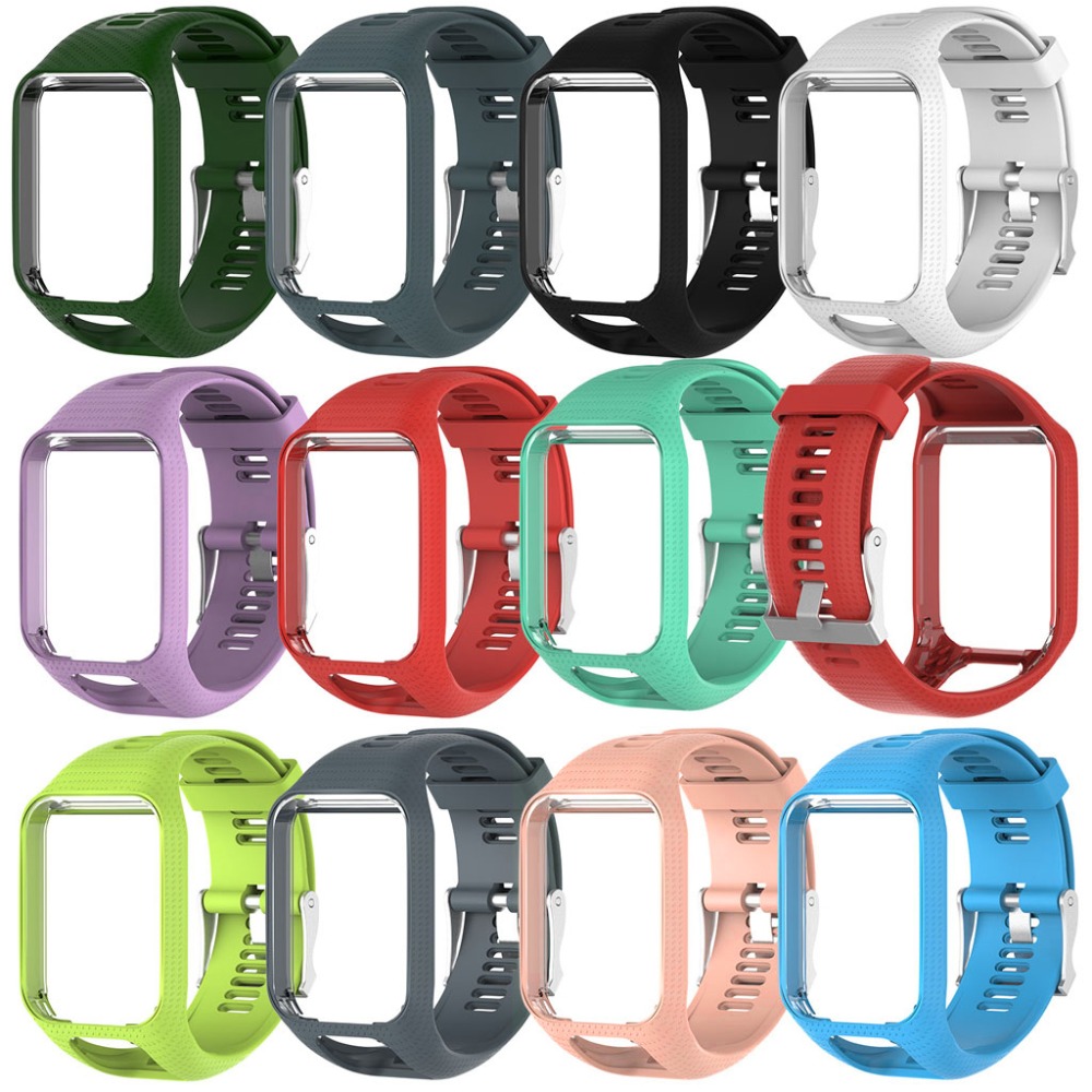 Repuesto de correa de muñeca de silicona para reloj GPS TomTom Runner 2 3 Spark 3