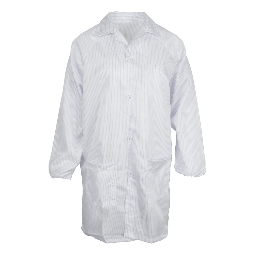 Chaqueta de laboratorio antiestática Unisex, ropa de seguridad ESD, prémium: White XXL