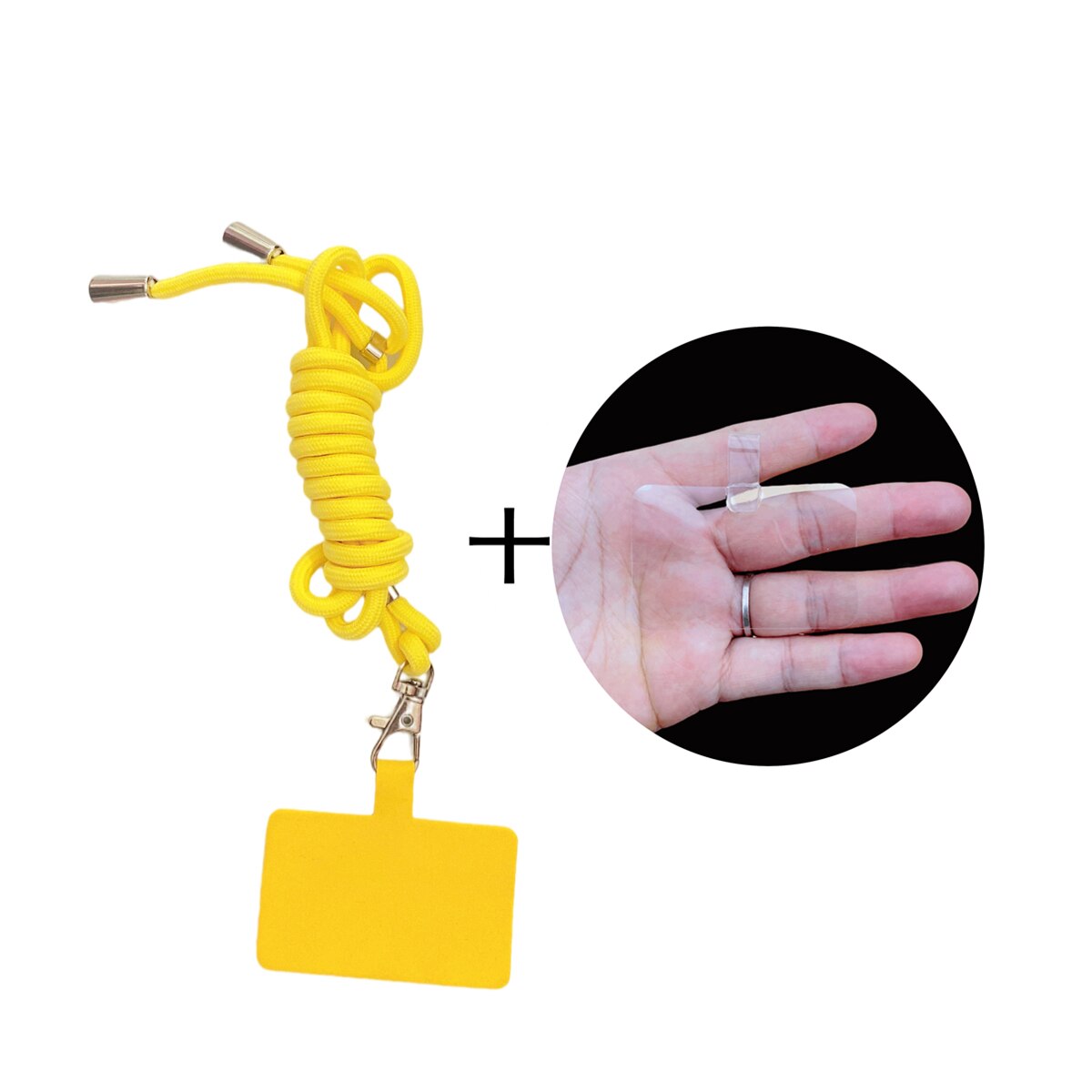 Odpinany regulowany smycz na telefon do telefonu komórkowego kobiety uniwersalny Patch Crossbody na szyję zatrzaskowy sznur do zawieszania: Yellow