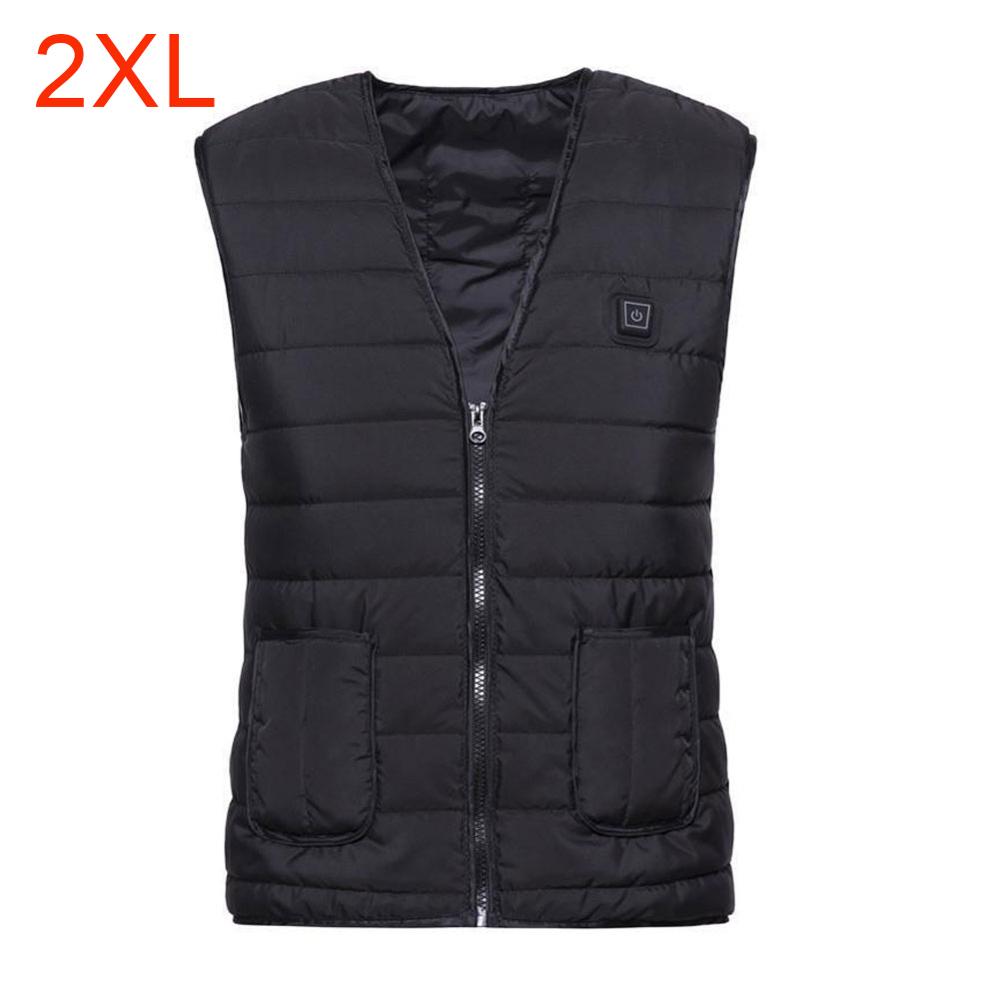 smart oppvarmingsvest 5 stk oppvarmingsfilm elektrisk oppvarming klær usb oppvarming 3 gir justerbar Vest varm Vest: 2xl