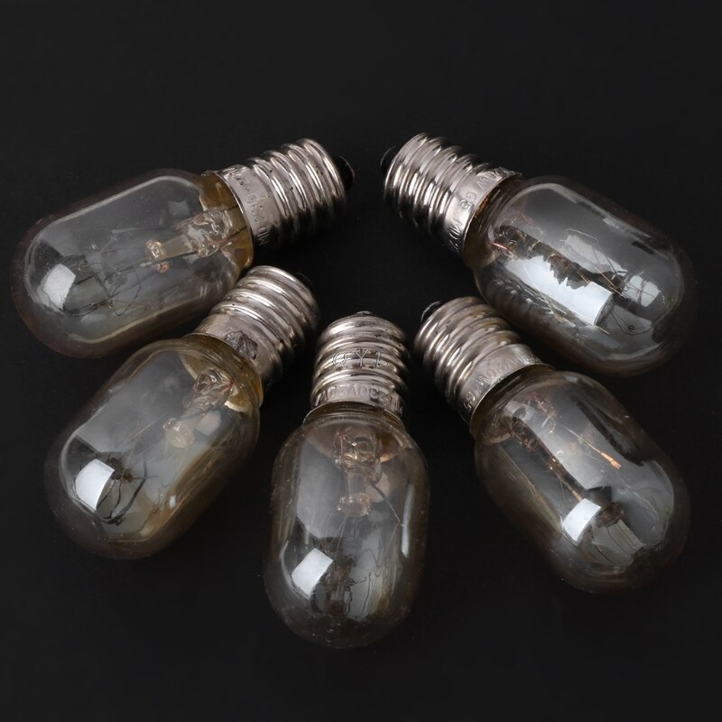 Mikrowelle Teil Glühbirne 230V 20W Glas Lampe Schraube Montieren 5Stck