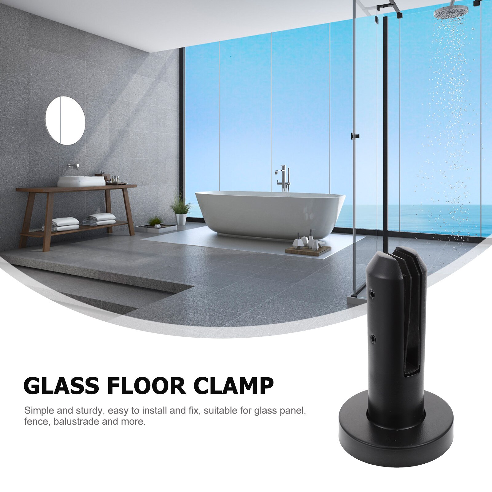 Stainless Steel Balustrade Post Practical Glass Panel Post Sturdy Fencing Clamp