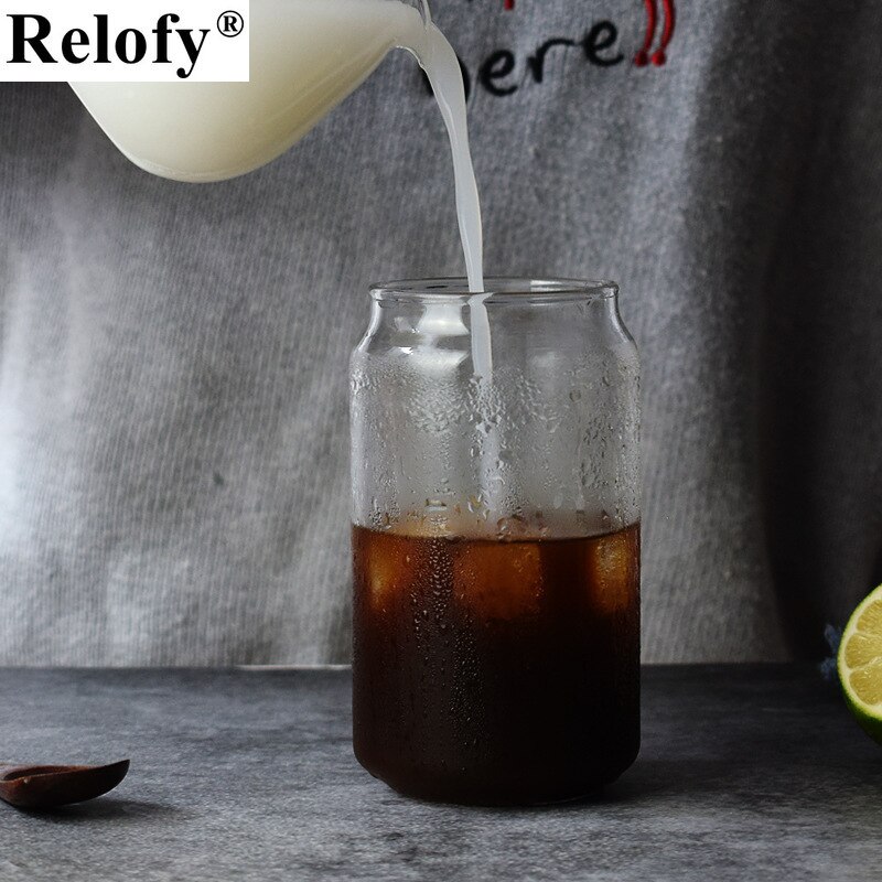 Taza de Coca Cola de vidrio de 380ml, taza familiar para café, refresco helado, cocina, zumo, leche, flores, vaso transparente, utensilio para beber agua