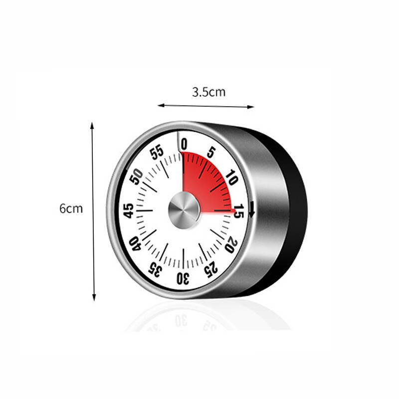 Magnet Adsorption Kitchen Timer Mechanical Alarm Clock Cooking Study Egg Reminder Countdown Timer Kitchen Gadget Accesories: C1  White