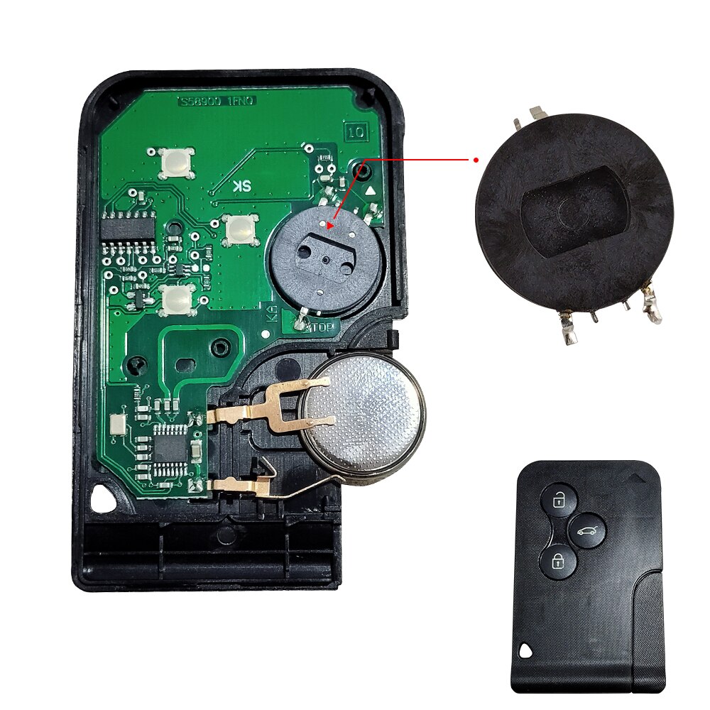 OkeyTech-bobina de transformador de inductancia para reparación de llave de coche, caja de llave remota de tarjeta inteligente para Renault Megane, 2,6x17x24mm, 10 unids/lote