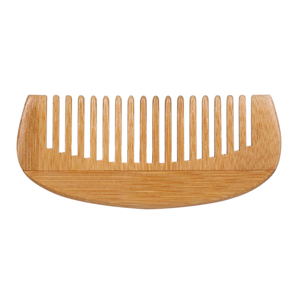 Peineta con motivo de luna creciente, 12x5,2 cm Nan bambú Crescent Hair, peine de peluquería portátil, peines de cuero cabelludo de masaje Antiestático de madera