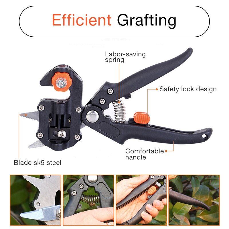 Garden Tools Farming Pruning Shears Grafting Scissor Fruit Tree Vaccination Secateurs Pruning Cutting Knife