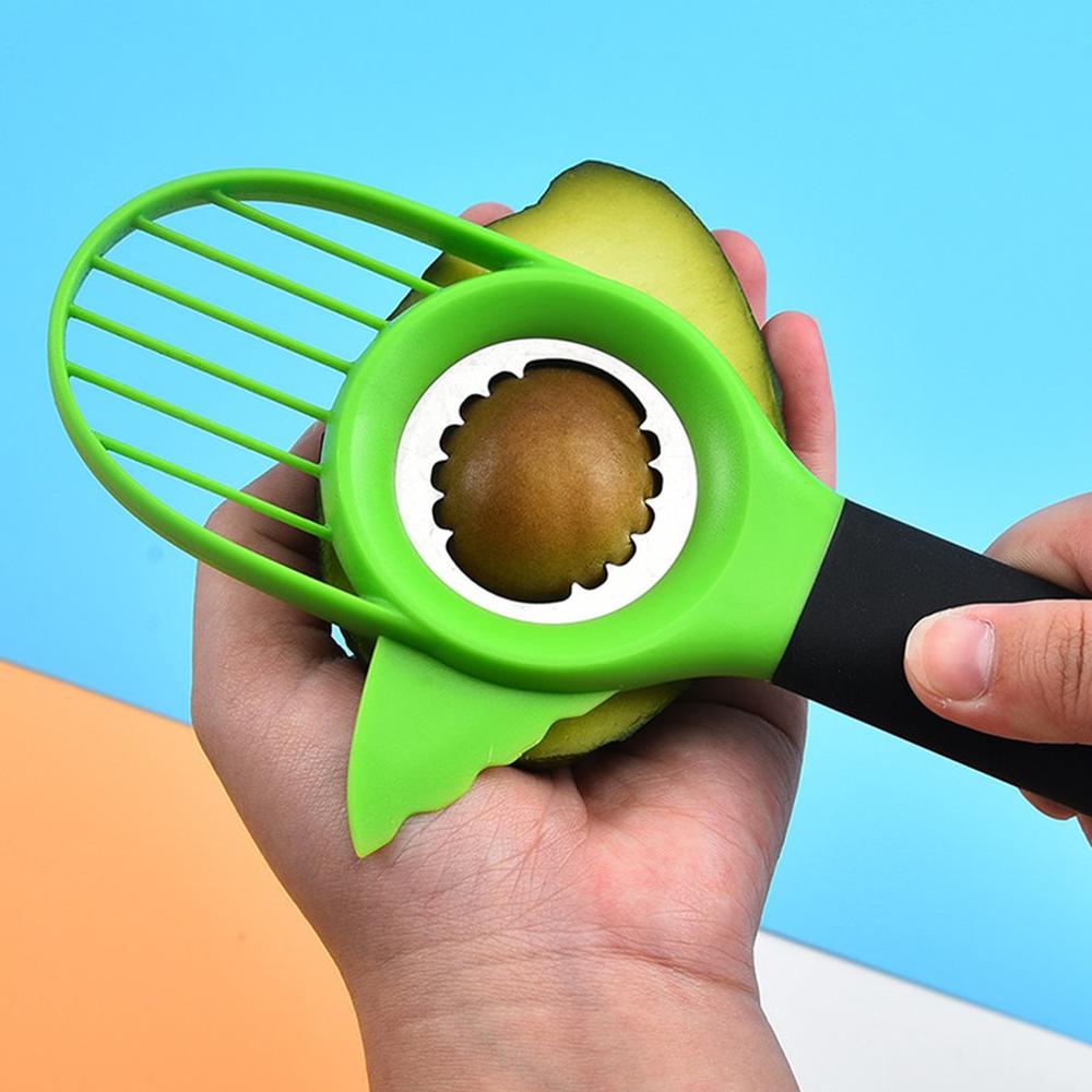 Praktische Multifunctionele Avocado Snijden Kiwi Scheiden Tool Drie-In-een Avocado Pulp Separator