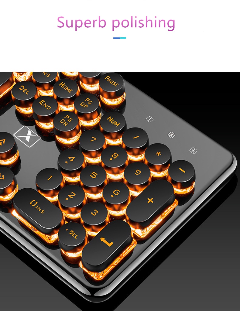 Clavier Gaming filaire, avec rétroéclairage, 3200Dpi, souris Gaming silencieuse, pour PC portable