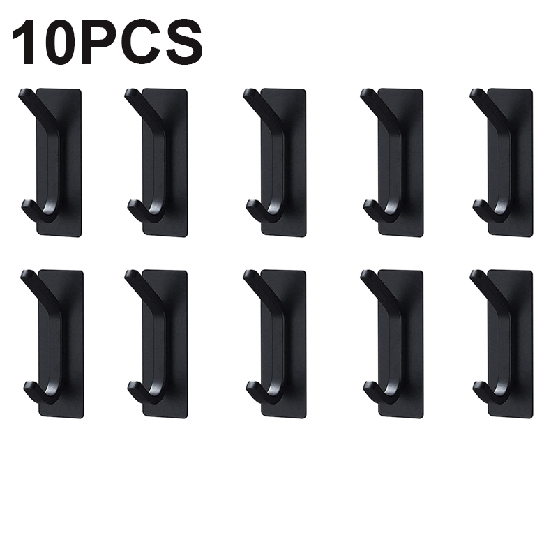 VILOYI Stainless Steel Towel Hooks Bathroom Self Adhesive Double Wall Coat Rack Hooks No Trace Behind The Door Robe Hanger: Blue