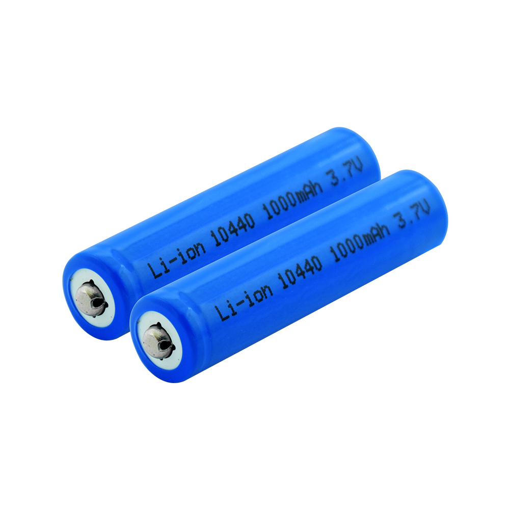 10440 capacity Battery 1000mAh 3.7V Rechargeable Lithium ion AAA Batteries Button Top Li-ion Batteries FLASHLIGHT SHAVER 4PCS: two