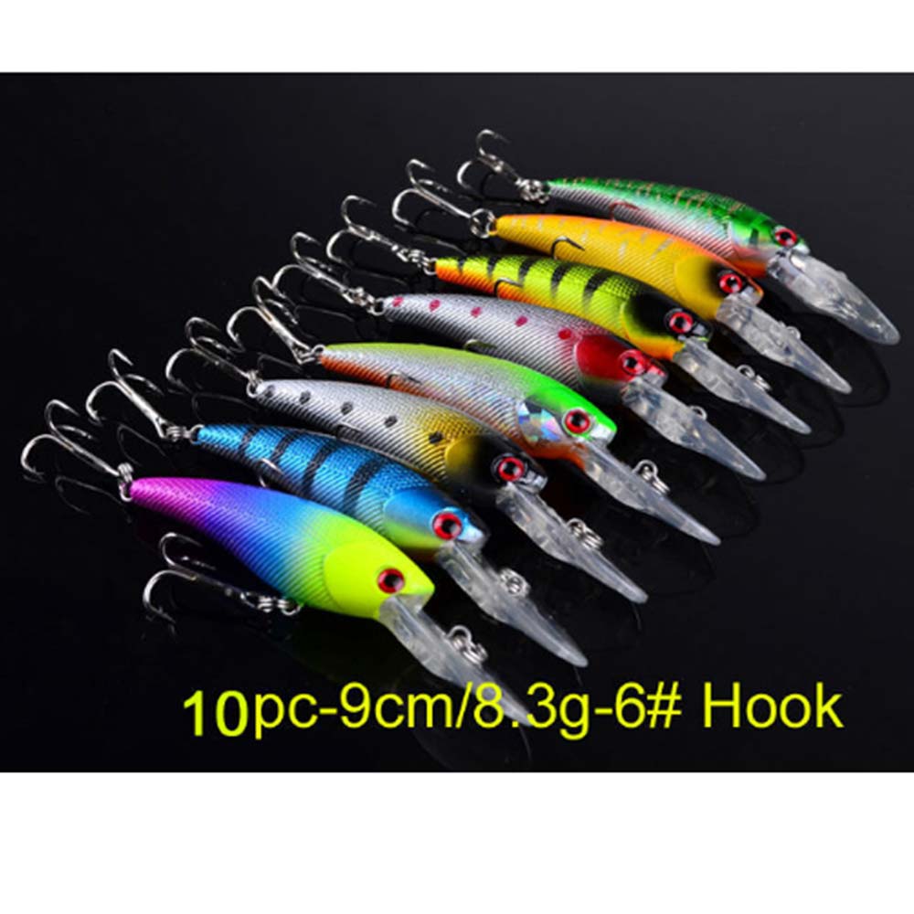 20 teile/satz Angeln Locken Elritze Crankbait Wobbler 3D Augen Barsch Künstliche Köder Hecht Karpfen Köder Schwimmen Köder Angeln Pesca XA238G