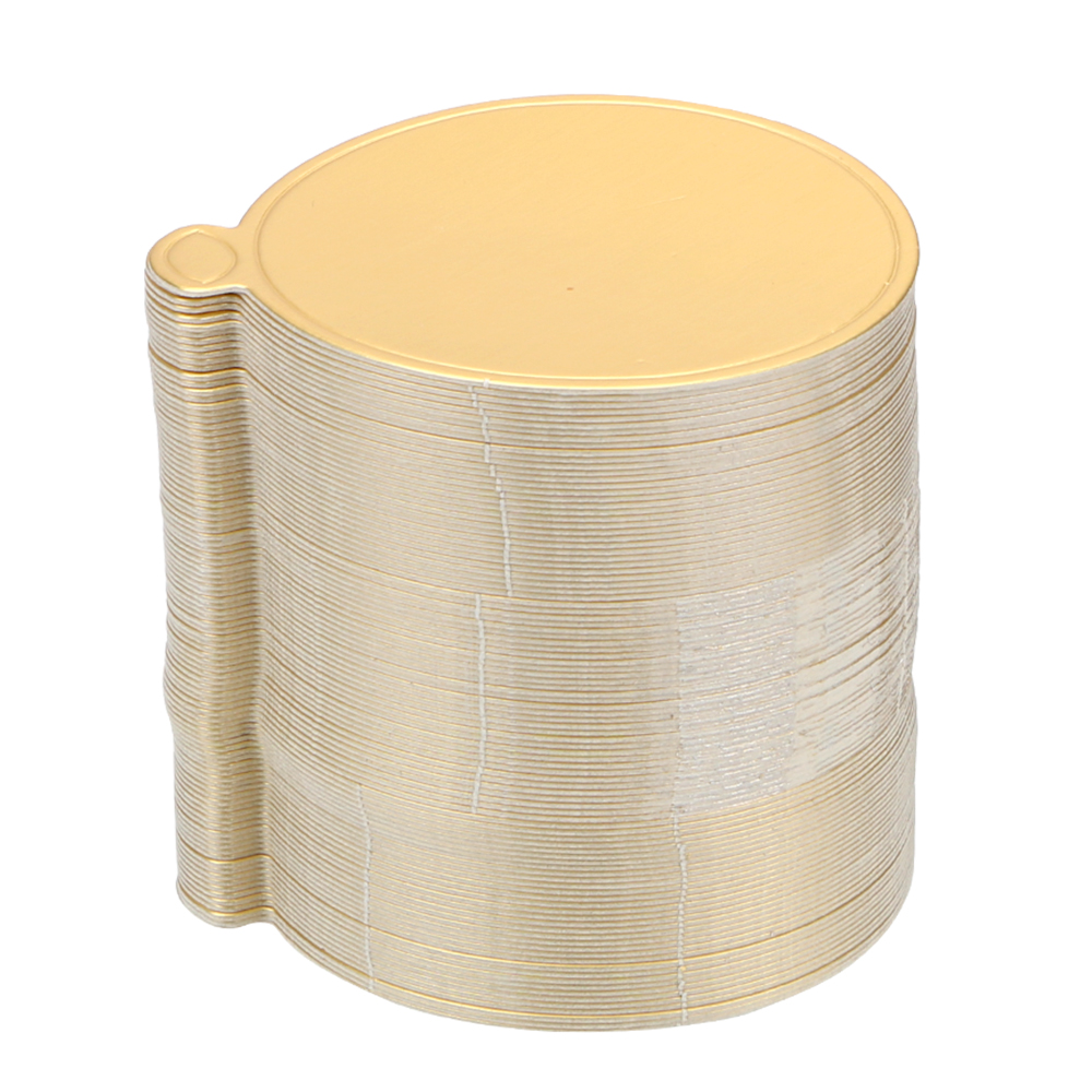 Runde Kuchen Dessert Tablett Einweg 100 Stück/Packung Kuchen Pappe Dessert zeigt Tablett Papier Untersetzer Gebäck dekorative Kit golden