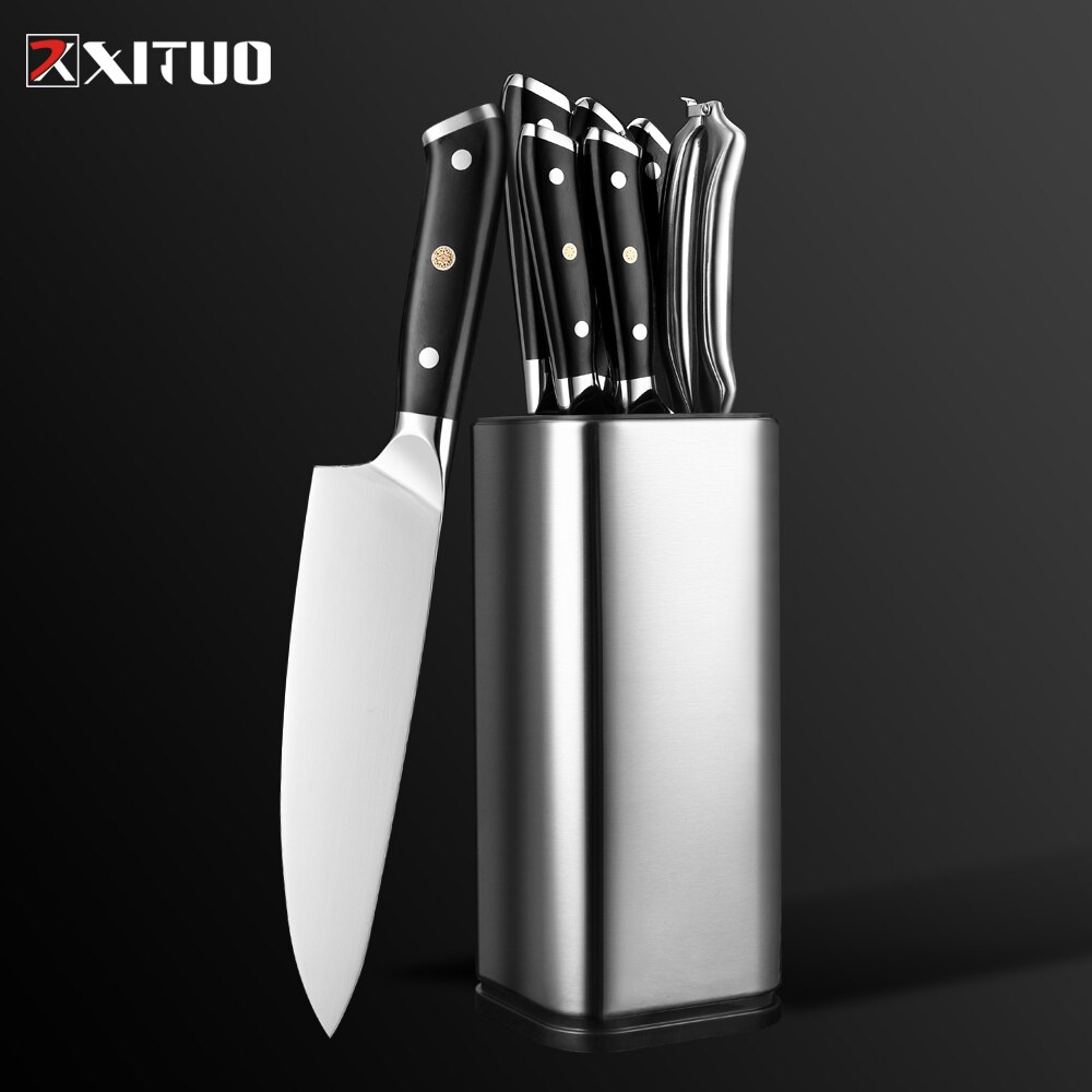 Xituo premium kjøkkenkniv sett høyytelses skarpt blad tysk stål kokkekniv verktøy santoku kniv hjemmelaget matlagingsverktøy