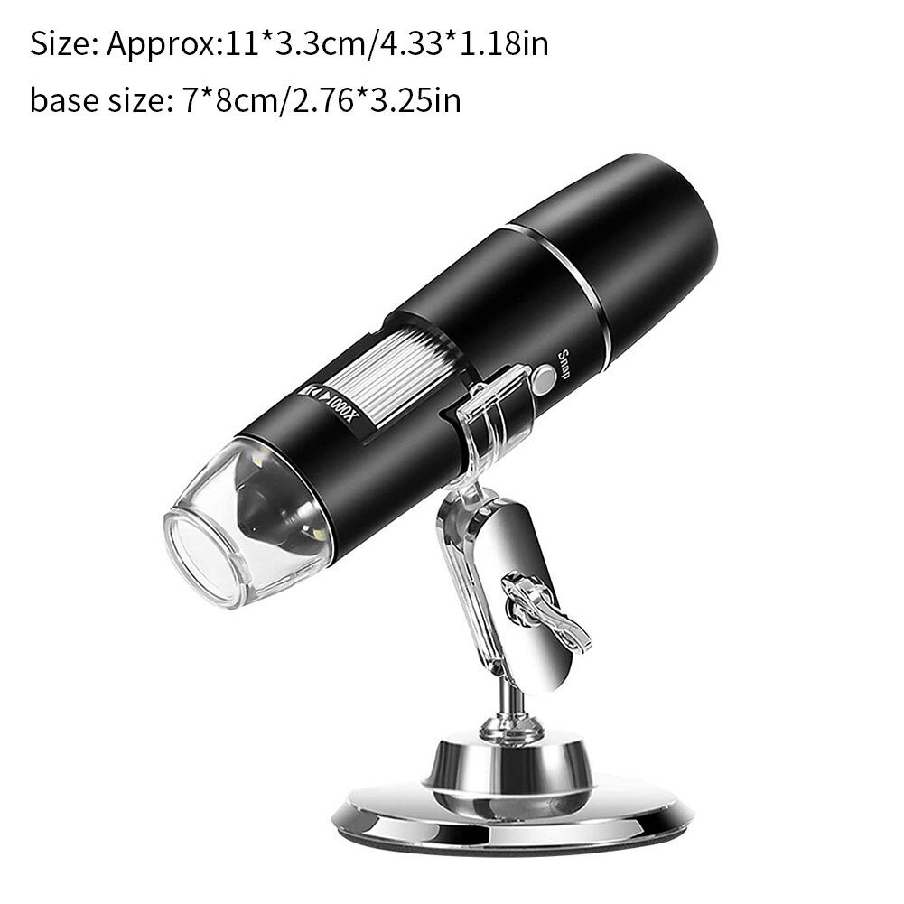 Sans Fil USB Numérique Loupe Microscope Électronique 1X-1000X Avec 8 LUMIÈRE LED WiFi Caméra D'ENDOSCOPE USB Pour Smartphone