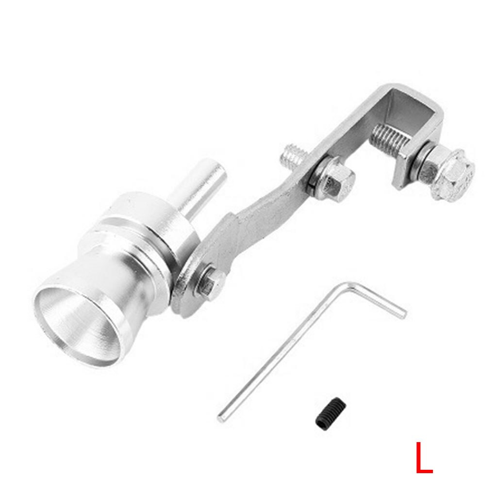 5 Colors Aluminum Alloy Turbo Whistle Universal Car Turbo Whistle Car Refitting Turbo Whistle Exhaust Pipe Sound Turbo Tail: Silver for L