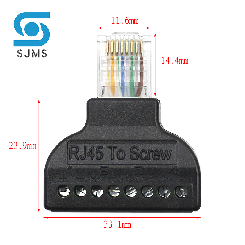 RJ45 Stecker auf 8 Pin AV Schraube Terminal Stecker Schraube Adapter Block Kabel Netzwerk Stecker Ethernet für CCTV Digitale Internet stecker