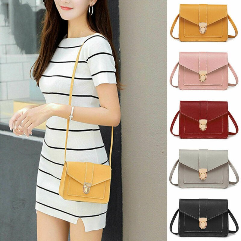 Women Handbag Small Shoulder Bag PU Leather Envelope Crossbody Messenger Handbag Purse