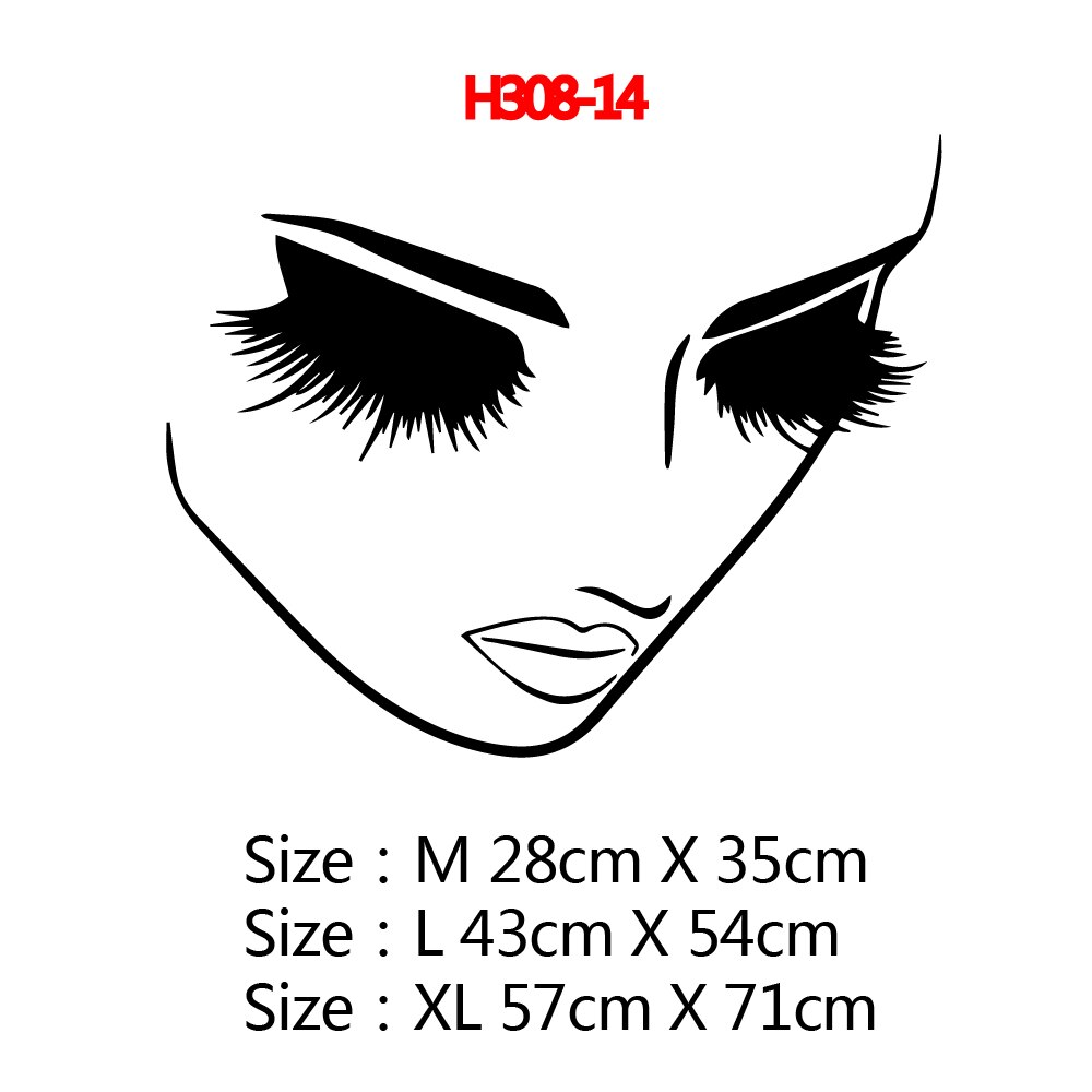 Elegante Frau Schönheitssalon Manikübetreffend Einkaufen Vinyl Wandaufkleber für Friseursalon Wanddekoration Selbstklebende abnehmbare Tapete: Mittel / Burgunderrot