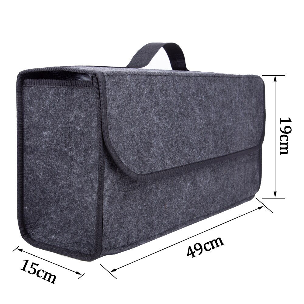 Car Storage Bag Portable Foldable Car Trunk Organizer Felt Cloth Storage Box Auto Interior Stowing Tidying Container Bags Case