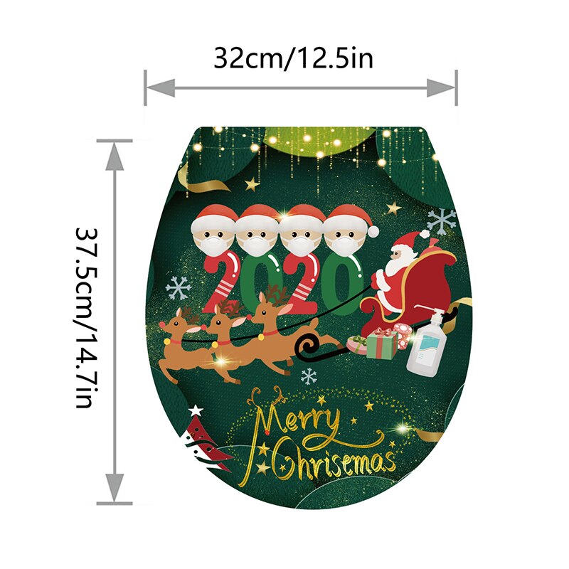 Kerst Decoratie Wc Stickers Koelkast Stickers Venster Muurstickers Badkamer Huishoudelijke Rood Zwart Groen Stijl