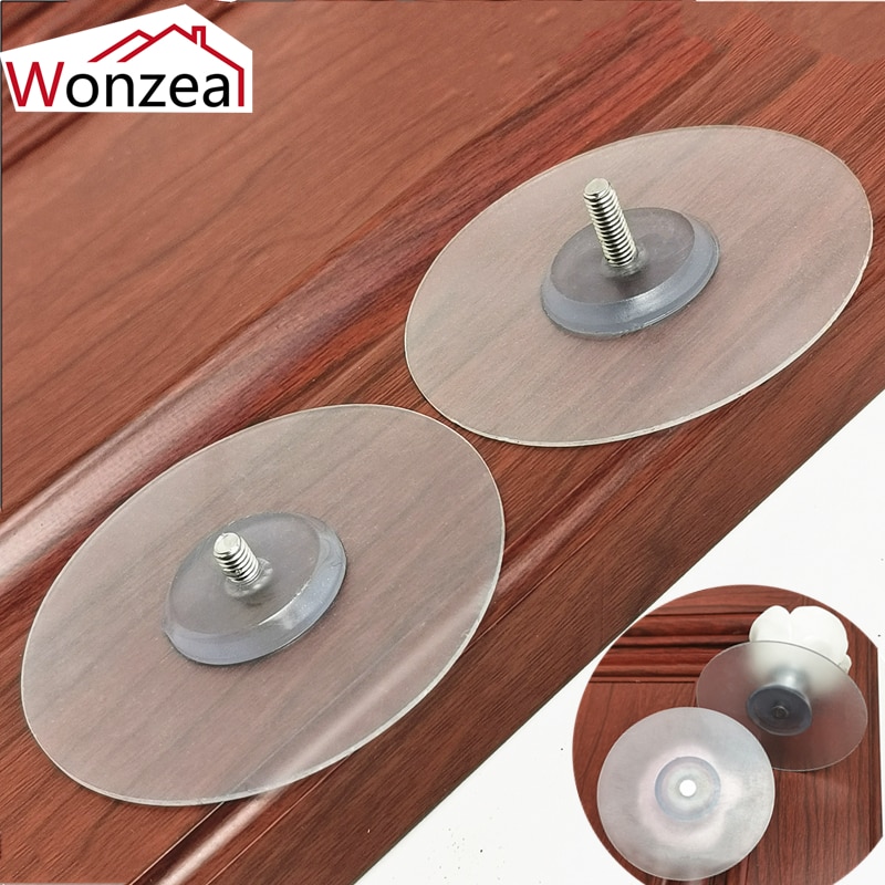 Tirador de puerta de armario, ventosa, Base de silicona para tirador de mueble, perilla de cajón, accesorios de Hardware