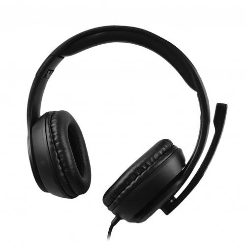 Dual Colors Wired Gaming Headphone Adjustable Headset with Mic for PC/Phone: Black