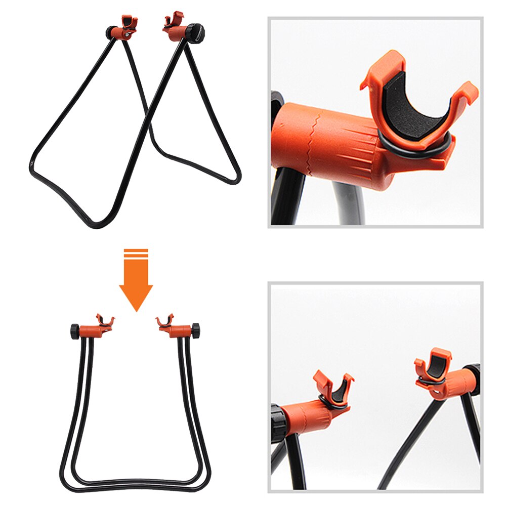 Bicycle Stand Parking Holder Bike Repair Stand MTB Road Bike Adjustable Height Repair Rack Stands Triple Wheel Hub Repair Stand