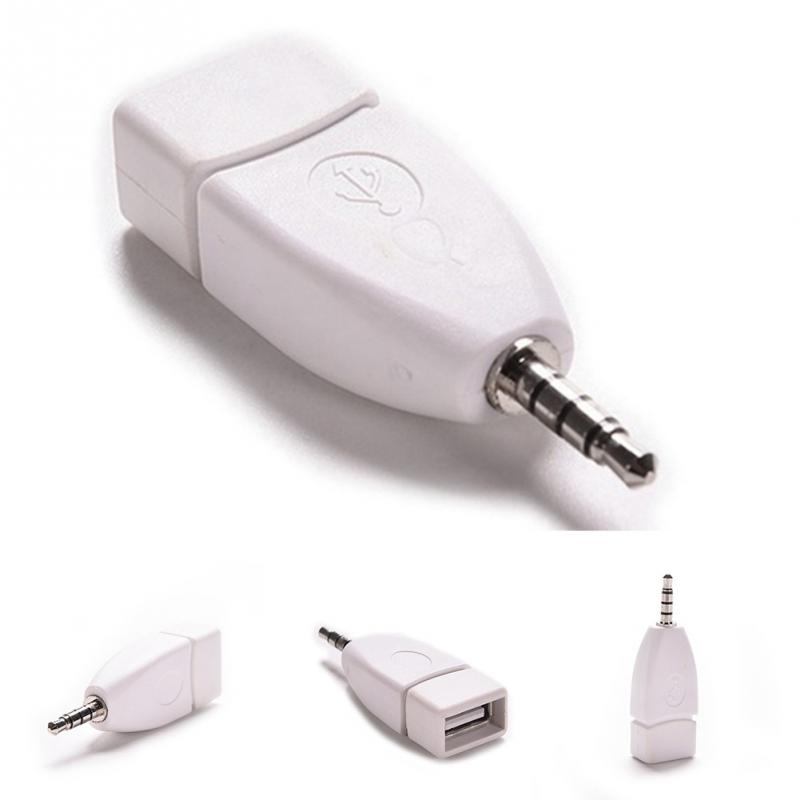 3.5mm Male AUX Audio Plug Jack to USB 2.0 Female Converter Adapter Plug