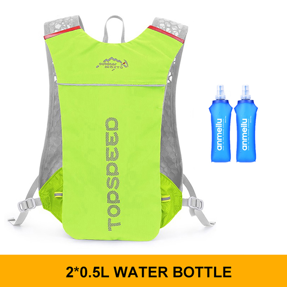 Ultralichte rugzak voor trailrunning, hardloopvest, ademend hardloopvest voor marathons: Zilveren kleur