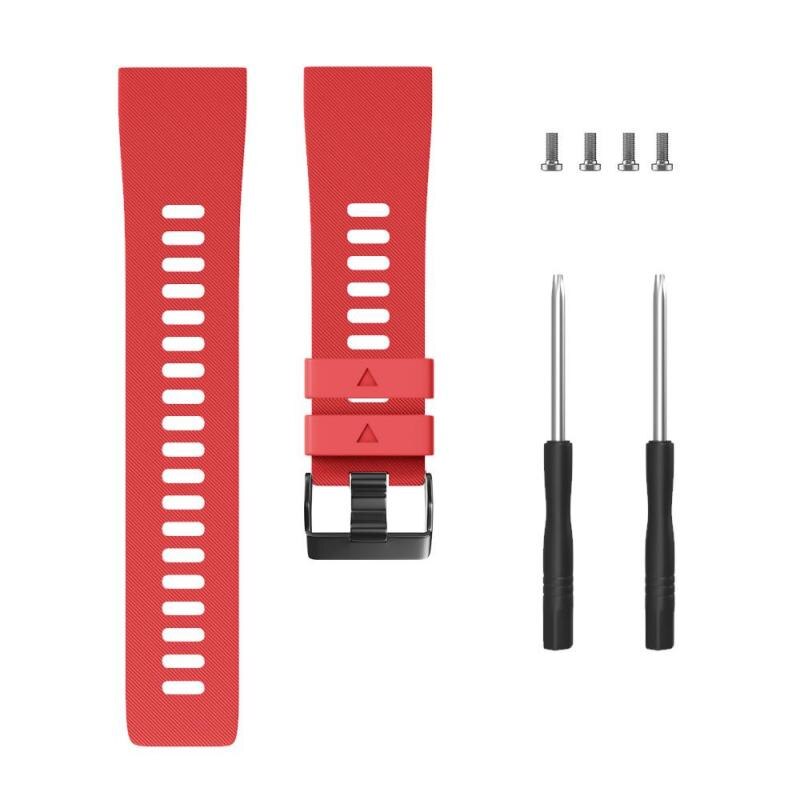 Correa de reloj deportivo para Garmin Forerunner 35, correa de silicona para reloj inteligente, repuesto de pulsera con destornillador, TXTB1: Rojo