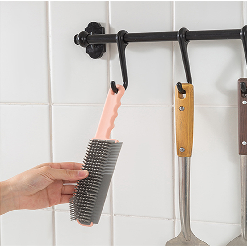 3 in 1 Gap Silicone Brush Cleaning Scrubbing Bathroom Kitchen Countertop Brush Silicone scraper Cleaning Supplies