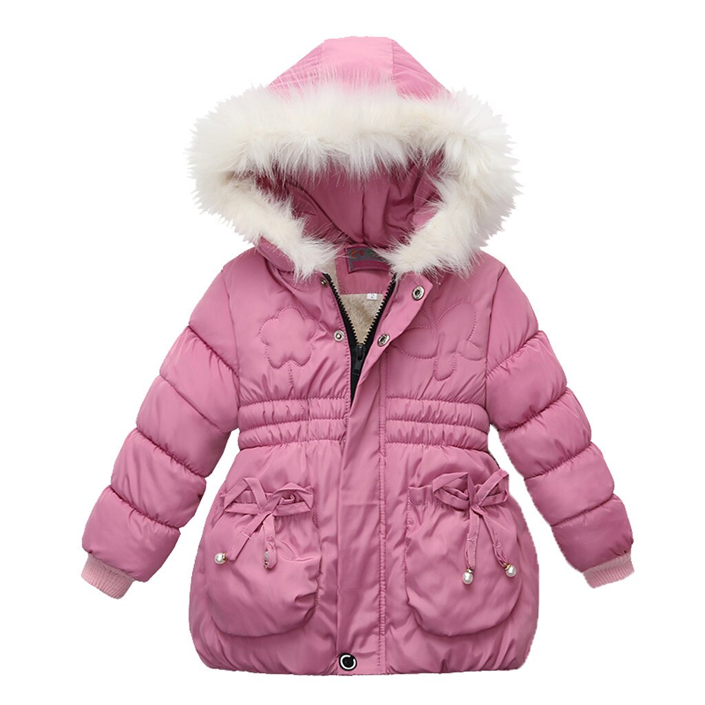 Abrigos de invierno para niños y niñas, chaqueta con cremallera sólido grueso, calentador de nieve, prendas de vestir con capucha, prendas infantiles, novedad de: C / 3 años