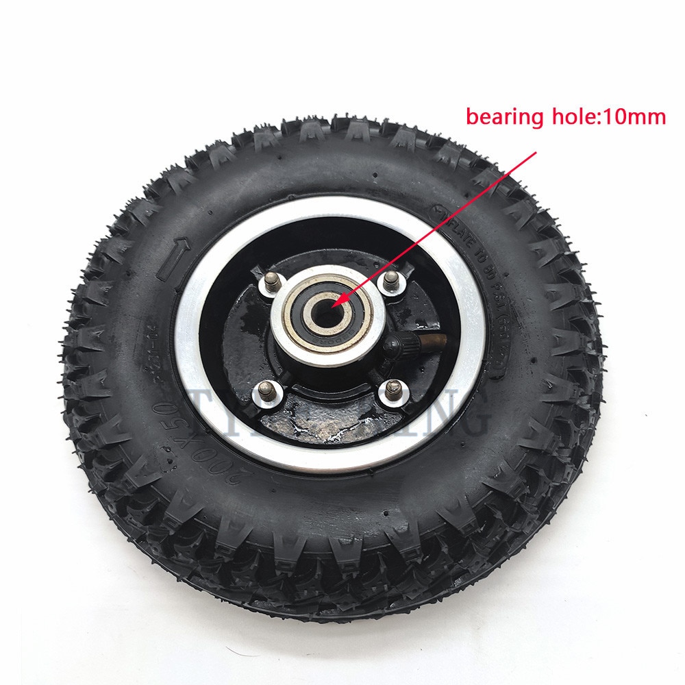 200 x 50 indre ydre dæk med nav fuldhjul 8 x 2 "pneumatisk dæk til elektriske scooter rullestol lastbil vogn dele