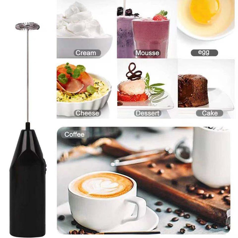 Elektrische Melkschuimer Koffie Machine Mixer Hand Grond Cappuccino Schuim Blender Eiklopper Stirrer Mini Frother Maker Koken Tool