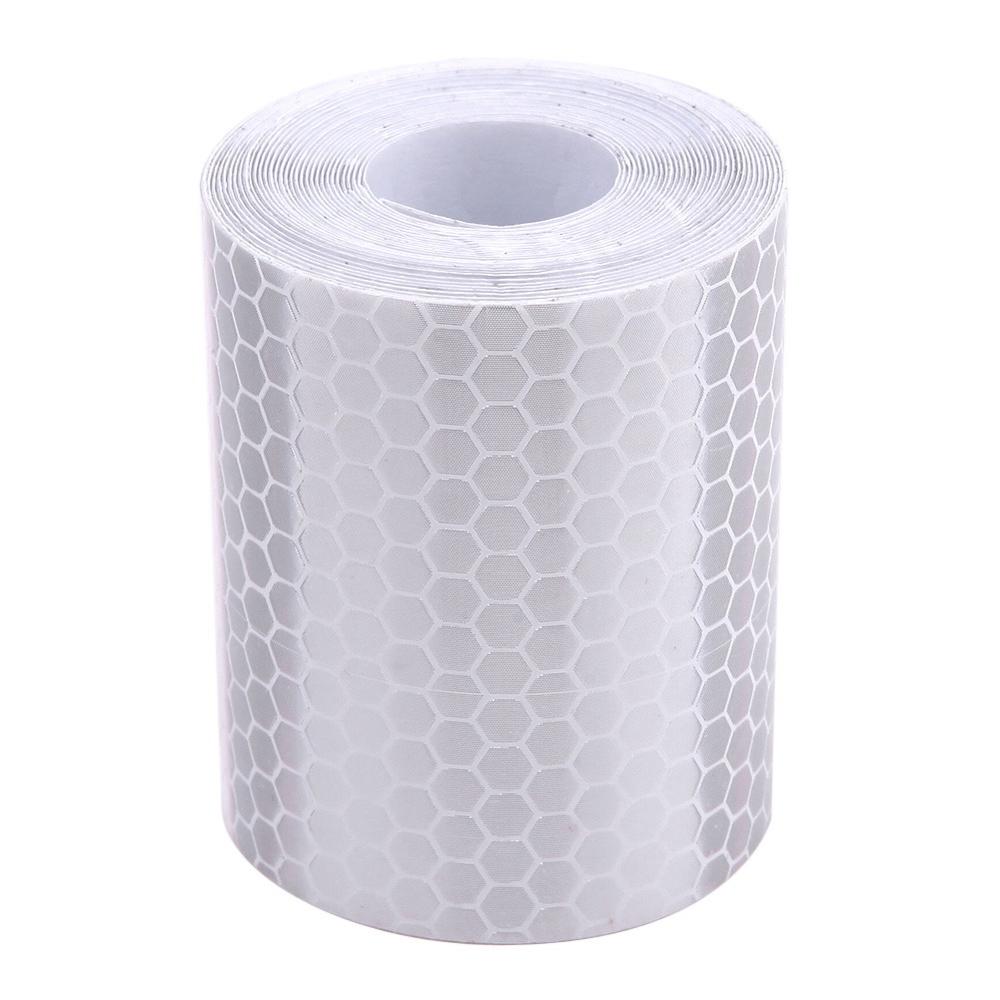 5 Cm * 300 Cm Auto Reflecterende Tape Decoratie Stickers Veiligheidswaarschuwing Reflectie Tape Film Reflector Sticker Voor Auto Motorfiets fiets: White