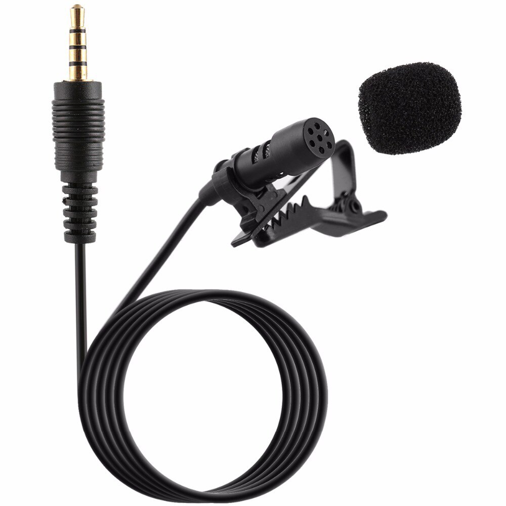 Portatile di Qualità Professionale Lavalier Microfono del Mic 3.5 millimetri Martinetti Omnidirezionale Clip-on Microfono per la Registrazione di Video In Diretta