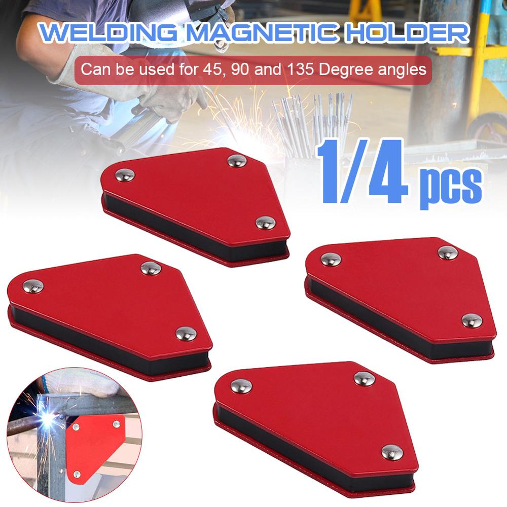 4 Stuks 4 Lassen Magneet Magnetische Vierkante Houder Pijl Klem 45 ° 90 ° 135 ° 9lbs Capaciteit Magnetische Klem voor Elektrische Lassen Iron Tool